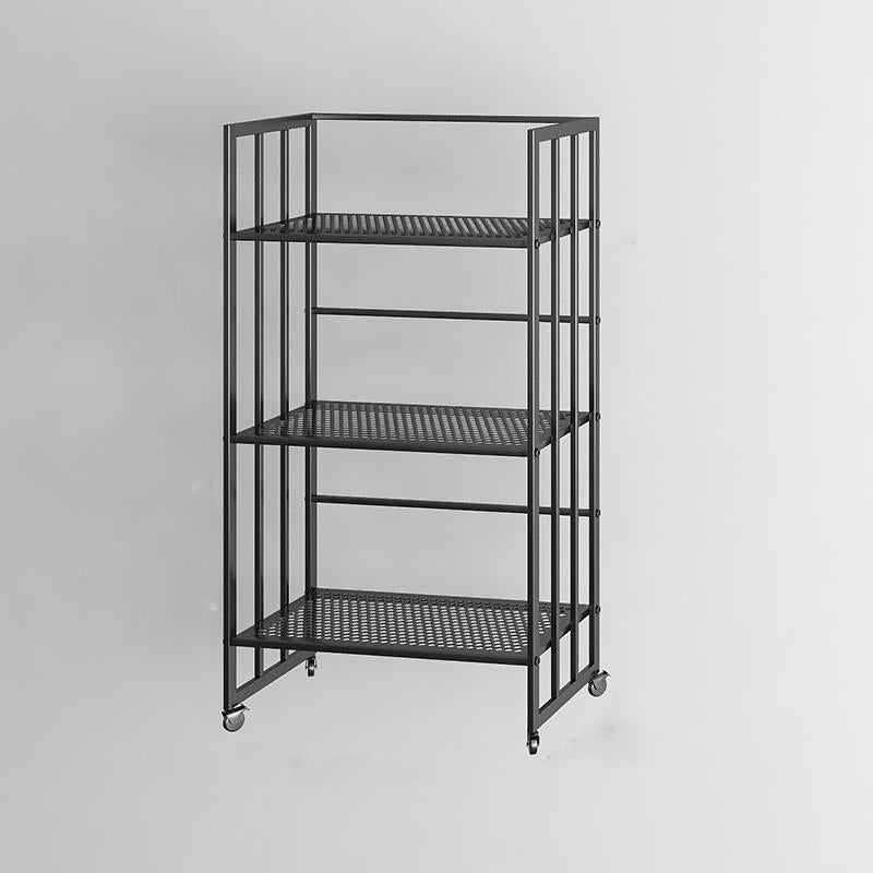 Glam Antique Finish Shelf Bookcase Metal Frame Bookshelf with Rectangular Shelves