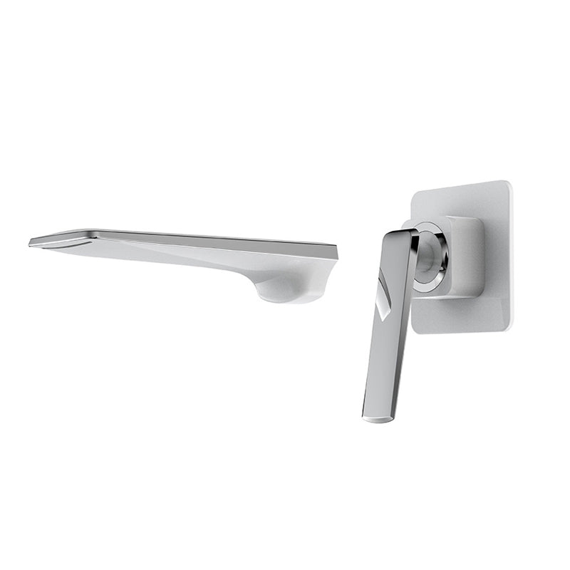 Glam Style Faucet Wall Mounted Bathroom Faucet with Single Lever Handle