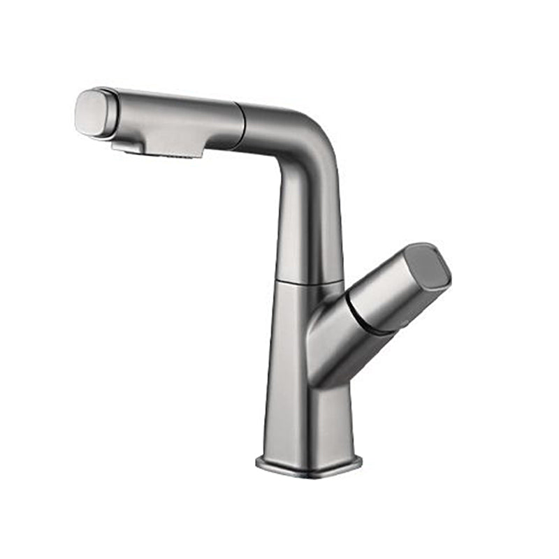 Vessel Sink Faucet Pull-out Bathroom Faucet with Single Knob Handle