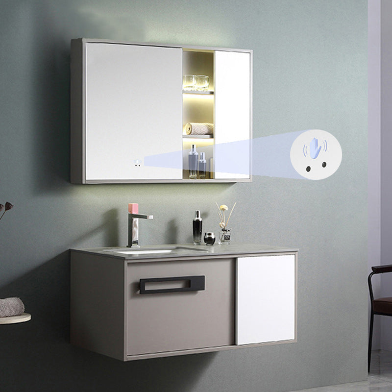 Gorgeous Vanity Sink Wooden Wall-Mounted Standard Vanity Cabinet with Mirror Cabinet
