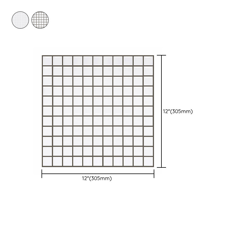 Classical Kitchen Single Tile Plaid Print Peel and Stick Backsplash Tiles