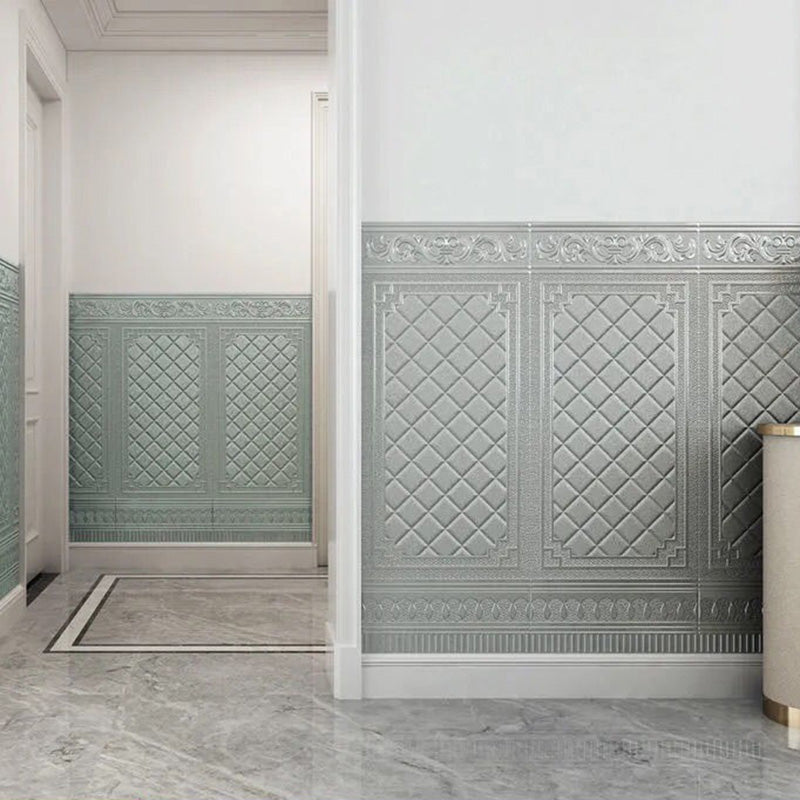 Contemporary Wall Plank 3D Print Bathroom Living Room Wall Panels Set of 10