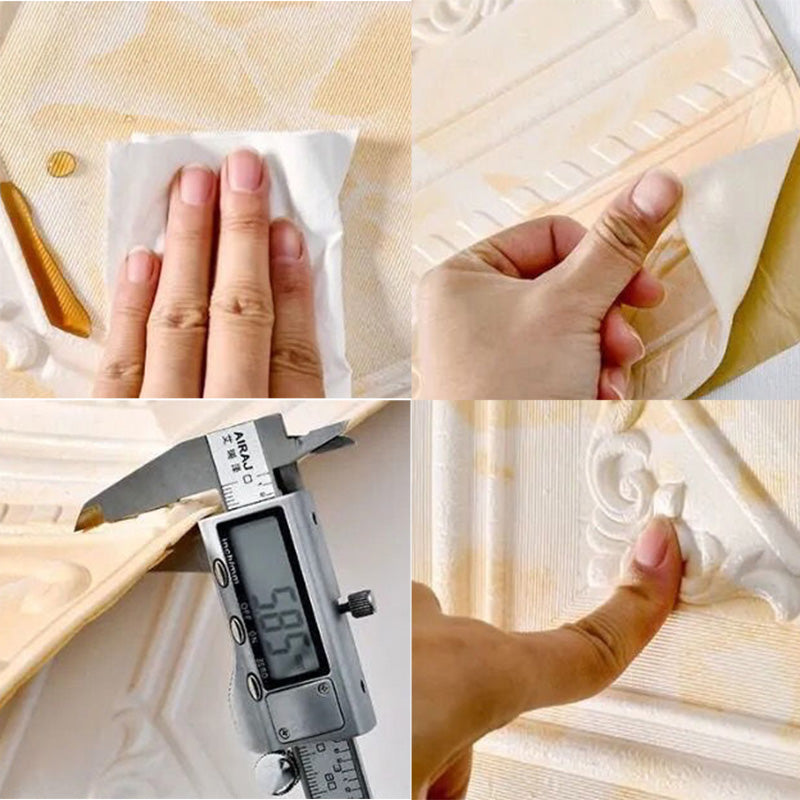 Contemporary Wall Plank 3D Print Bathroom Living Room Wall Panels Set of 10