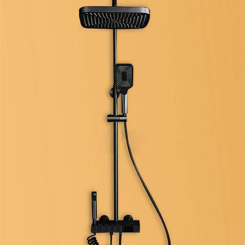Bathroom Shower System Square Handheld Shower Head Wall Mounted Shower Trim