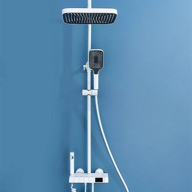 Bathroom Shower System Square Handheld Shower Head Wall Mounted Shower Trim