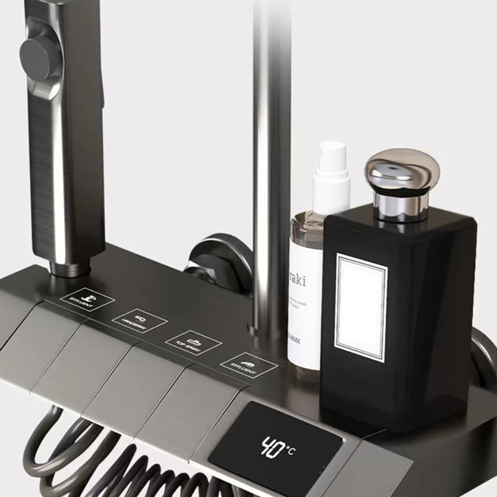 Bathroom Shower System Square Handheld Shower Head Wall Mounted Shower Trim