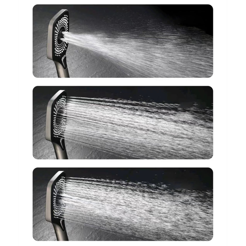 Bathroom Shower System Square Handheld Shower Head Wall Mounted Shower Trim