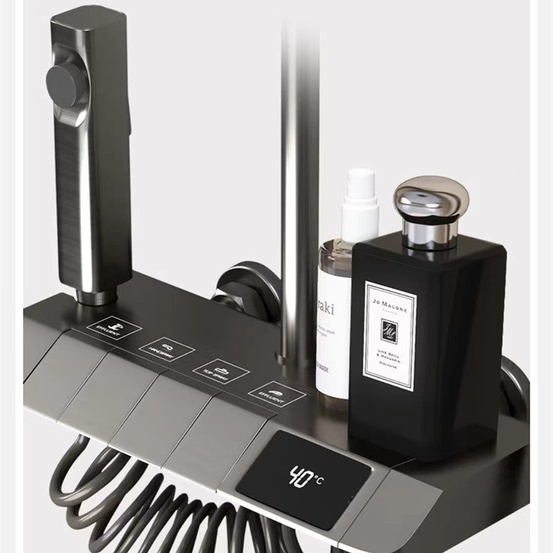 Bathroom Shower System Square Handheld Shower Head Wall Mounted Shower Trim