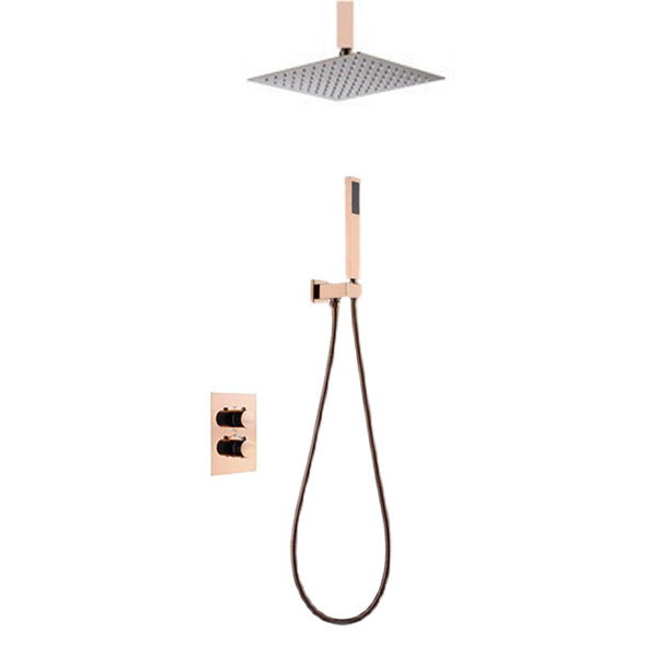 Modern Shower Combo Brass Adjustable Shower Head Temperature Control Shower Set