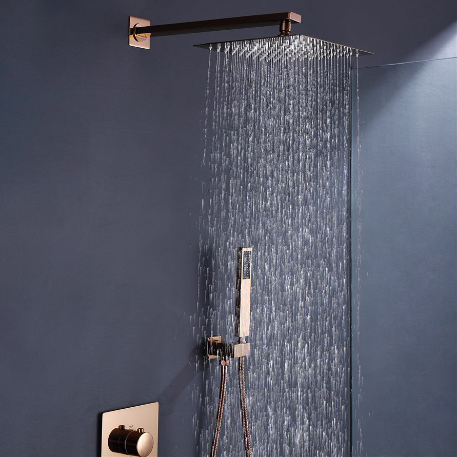 Modern Shower Combo Brass Adjustable Shower Head Temperature Control Shower Set