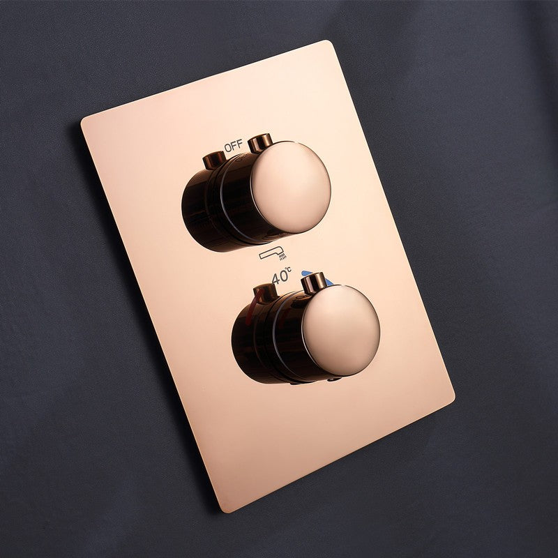 Modern Shower Combo Brass Adjustable Shower Head Temperature Control Shower Set