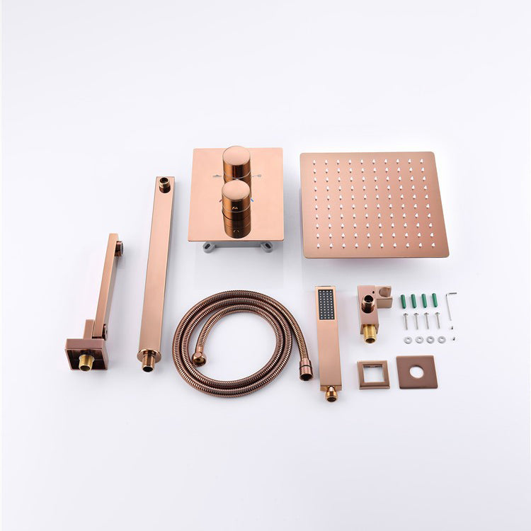 Modern Shower Combo Brass Adjustable Shower Head Temperature Control Shower Set