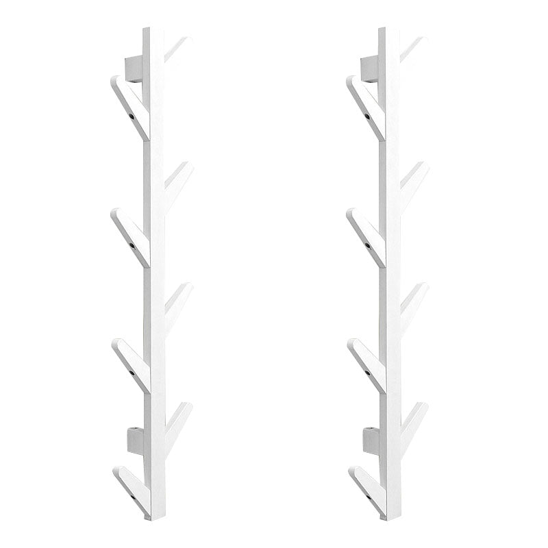 Contemporary Coat Hanger Wall-mounted Wooden Coat Hanger with Hooks
