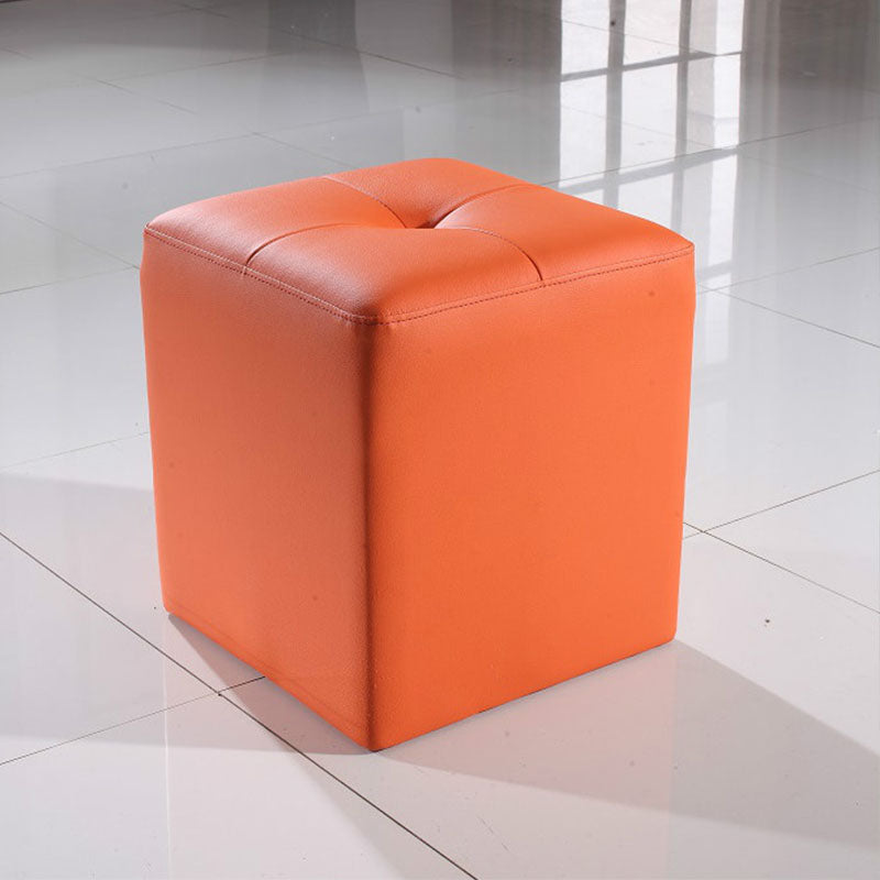 Leather Standard Stool Modern Style Simple Household Square Stool