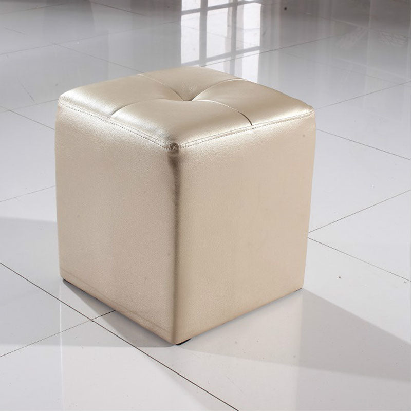 Leather Standard Stool Modern Style Simple Household Square Stool