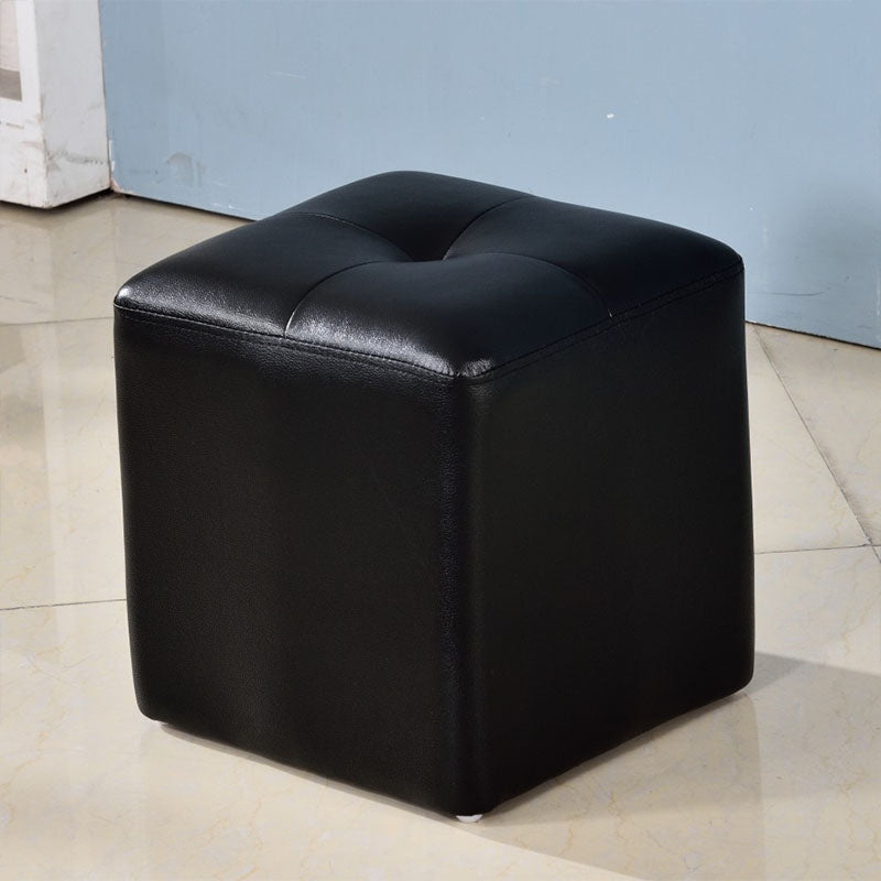 Leather Standard Stool Modern Style Simple Household Square Stool