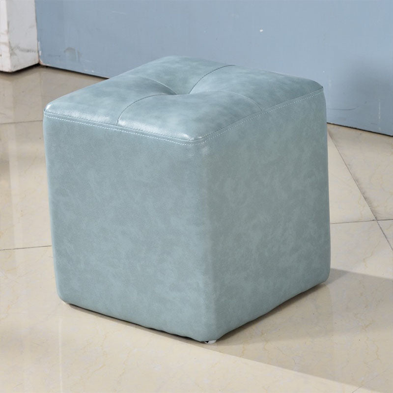 Leather Standard Stool Modern Style Simple Household Square Stool