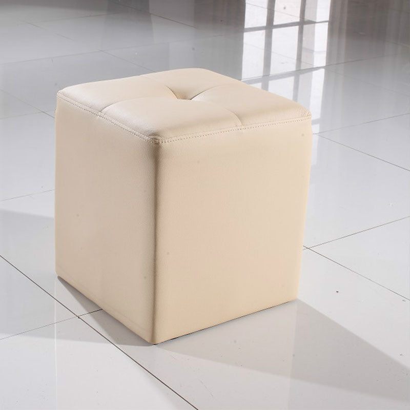 Leather Standard Stool Modern Style Simple Household Square Stool
