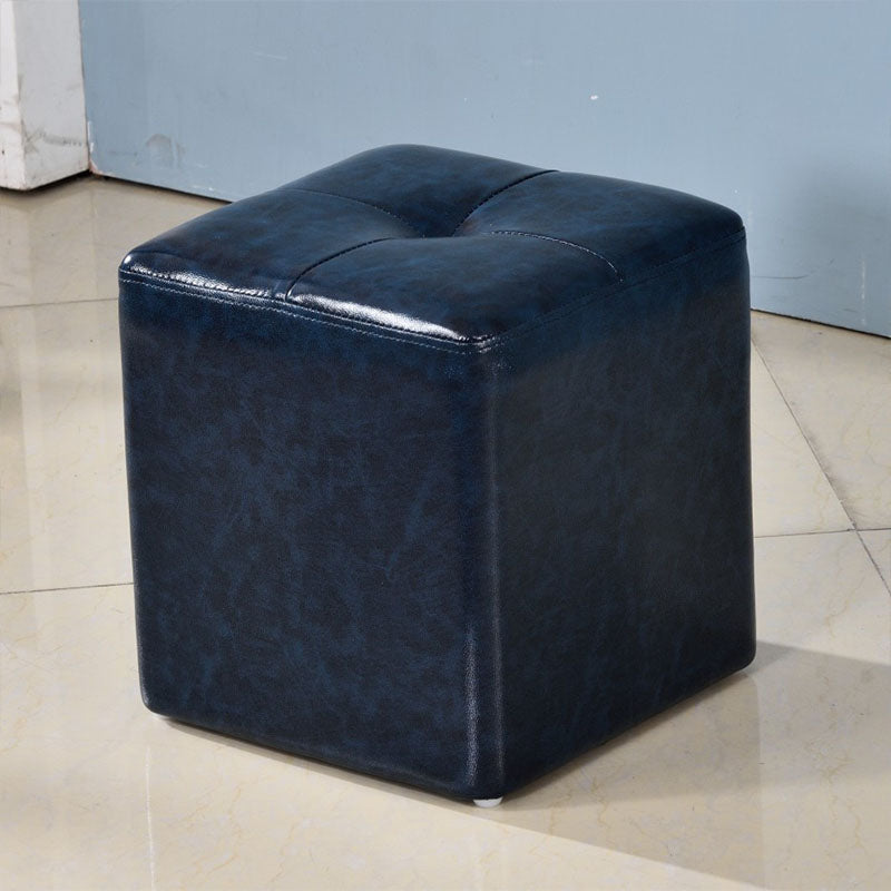 Leather Standard Stool Modern Style Simple Household Square Stool