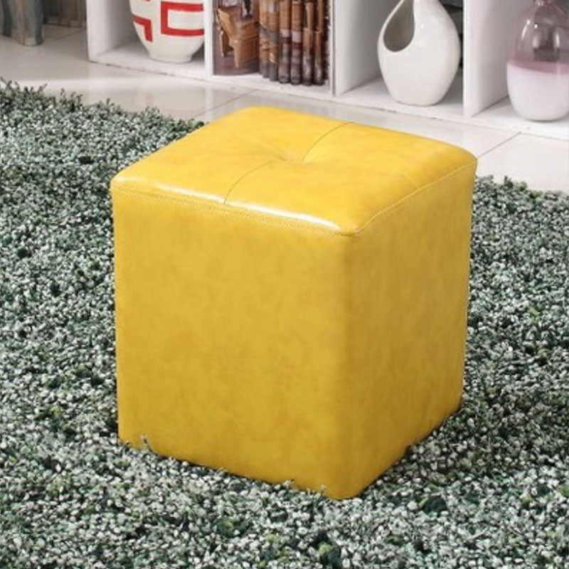 Leather Standard Stool Modern Style Simple Household Square Stool