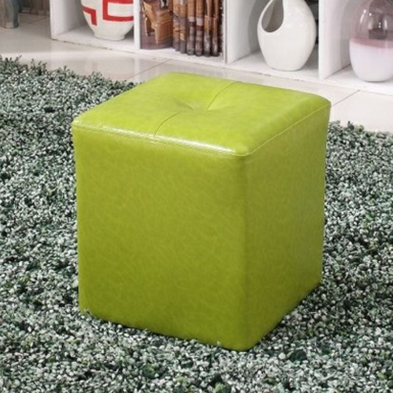 Leather Standard Stool Modern Style Simple Household Square Stool