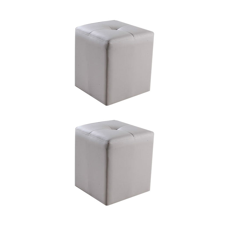 Leather Standard Stool Modern Style Simple Household Square Stool