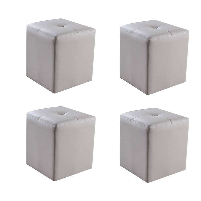 Leather Standard Stool Modern Style Simple Household Square Stool