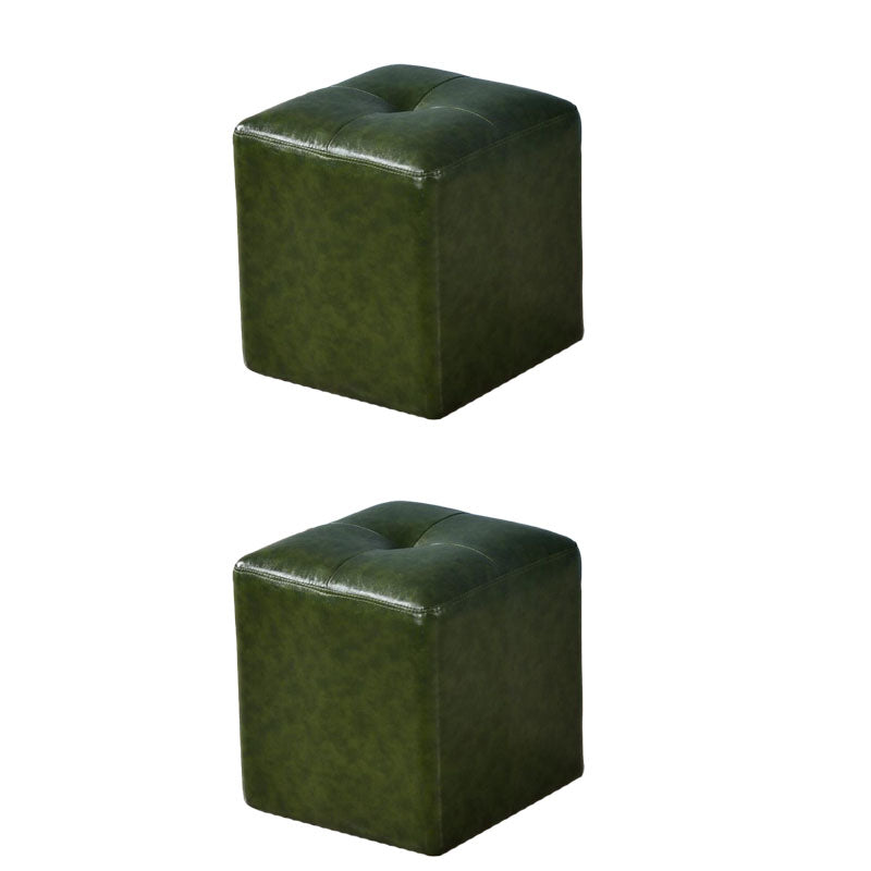 Leather Standard Stool Modern Style Simple Household Square Stool