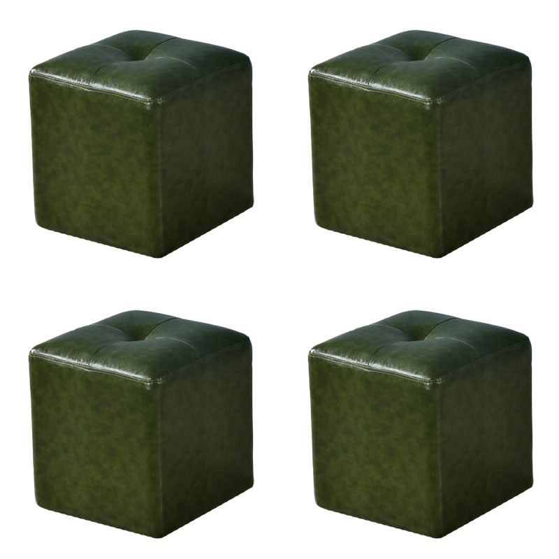 Leather Standard Stool Modern Style Simple Household Square Stool