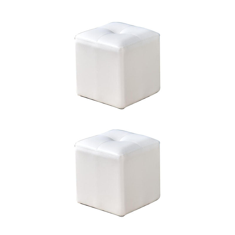 Leather Standard Stool Modern Style Simple Household Square Stool