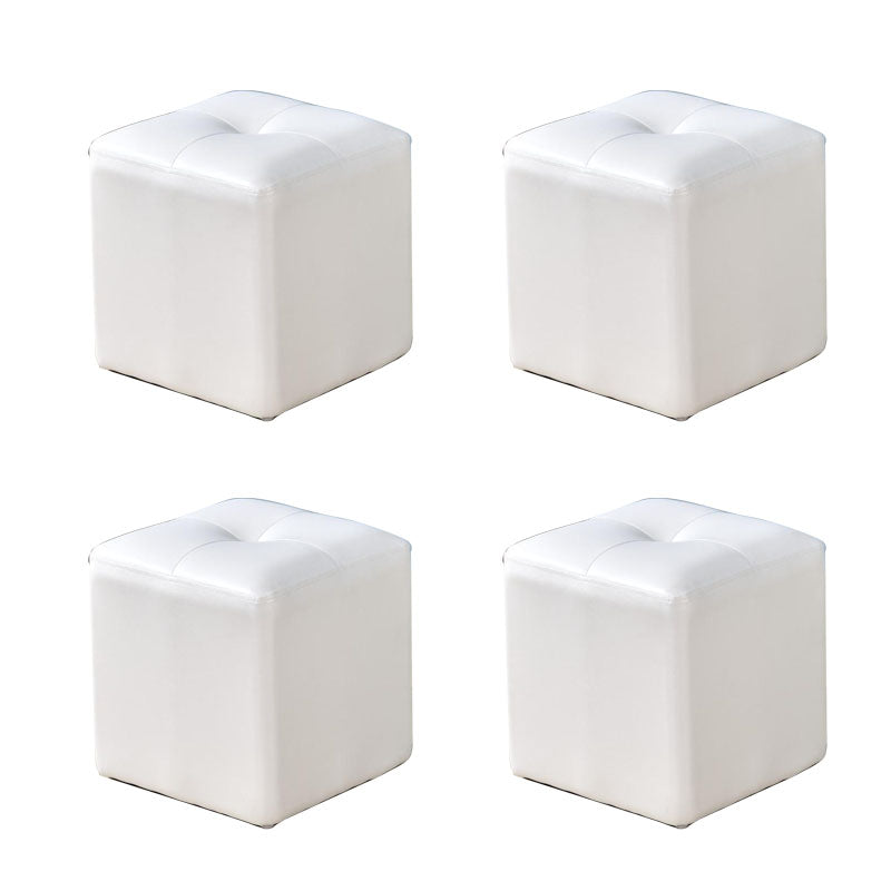 Leather Standard Stool Modern Style Simple Household Square Stool