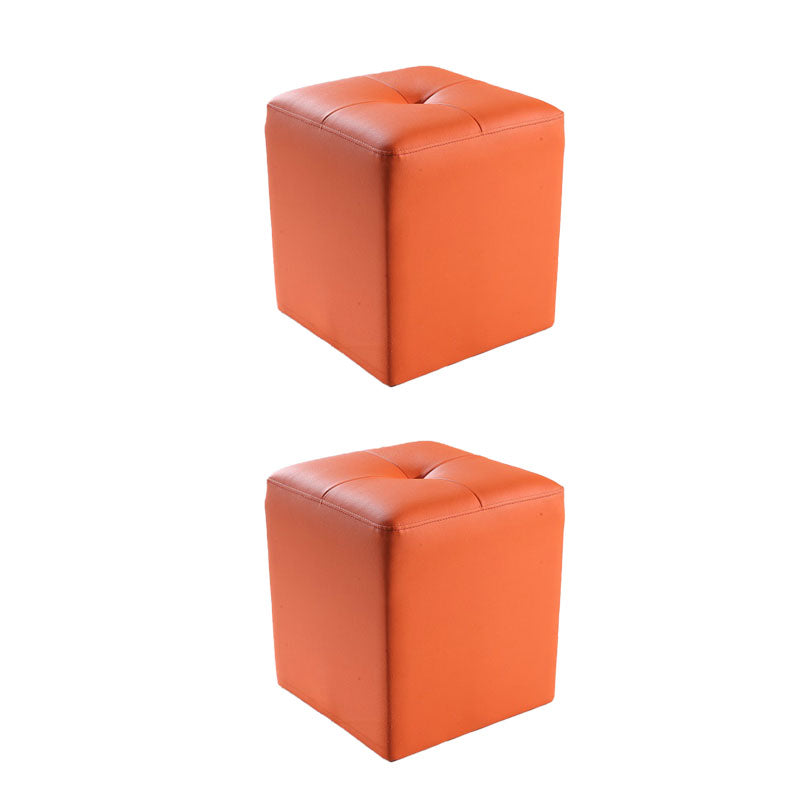 Leather Standard Stool Modern Style Simple Household Square Stool