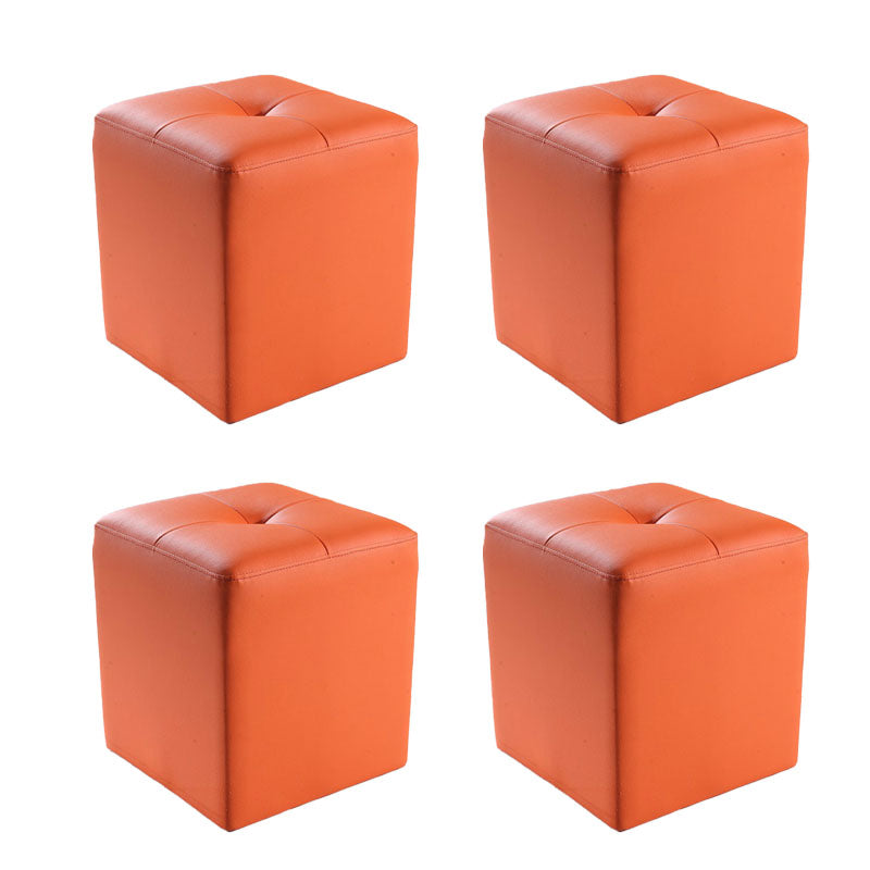 Leather Standard Stool Modern Style Simple Household Square Stool