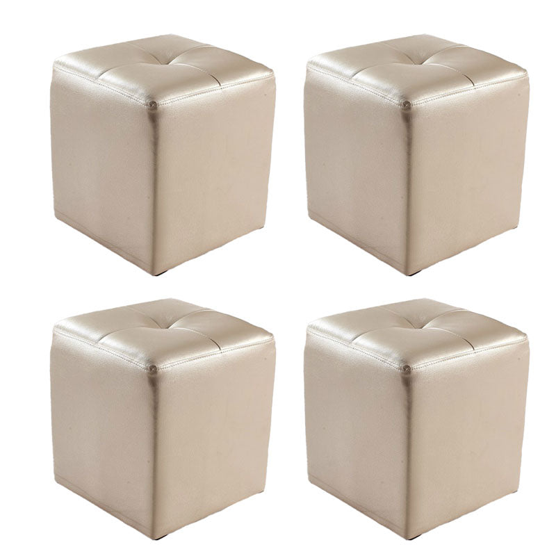 Leather Standard Stool Modern Style Simple Household Square Stool