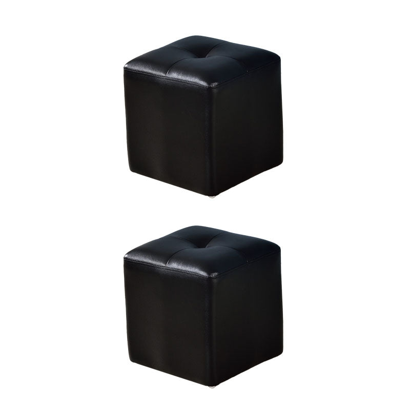 Leather Standard Stool Modern Style Simple Household Square Stool