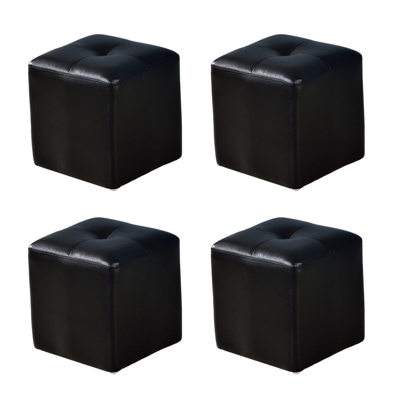 Leather Standard Stool Modern Style Simple Household Square Stool
