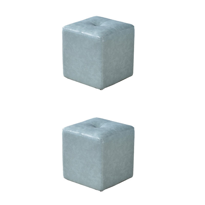 Leather Standard Stool Modern Style Simple Household Square Stool