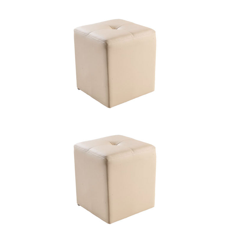 Leather Standard Stool Modern Style Simple Household Square Stool