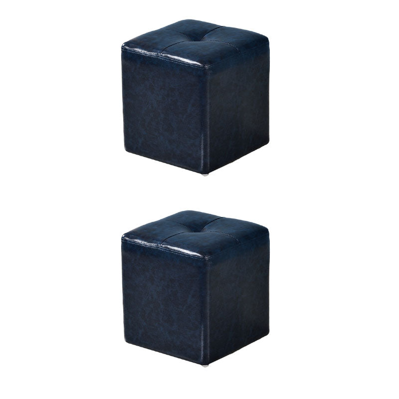 Leather Standard Stool Modern Style Simple Household Square Stool