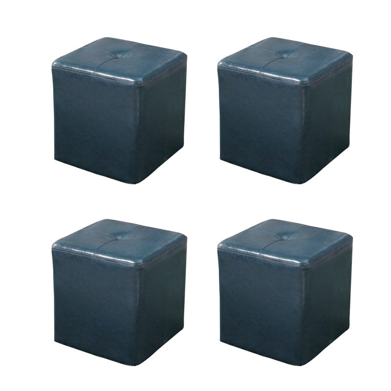 Leather Standard Stool Modern Style Simple Household Square Stool