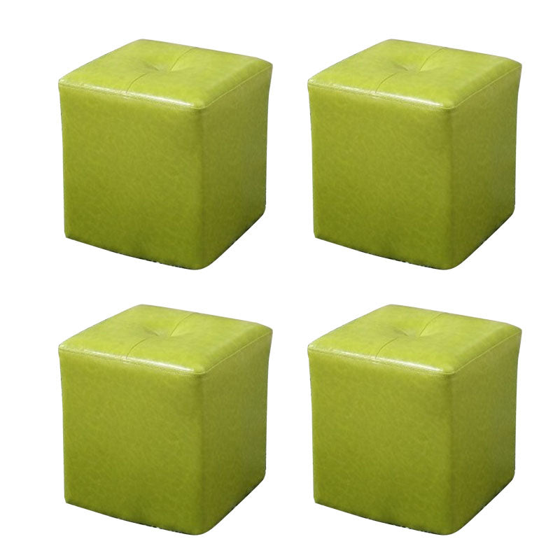 Leather Standard Stool Modern Style Simple Household Square Stool