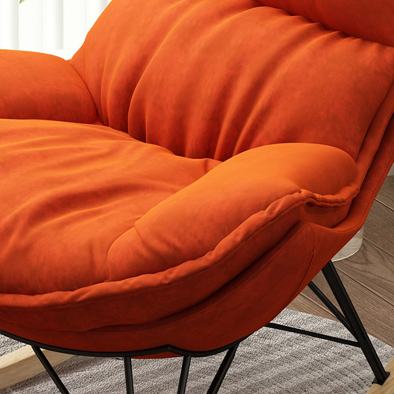 Modern Rocking Chair Ottoman Detail Indoor Rocker Chair with Removable Cushions