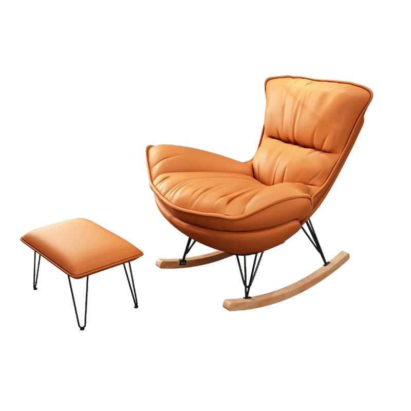 Modern Glider Chair Upholstered Button-Tufted Removable Cushions Rocking Chair