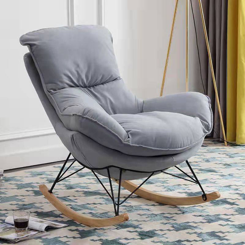 Modern Glider Chair Upholstered Button-Tufted Removable Cushions Rocking Chair
