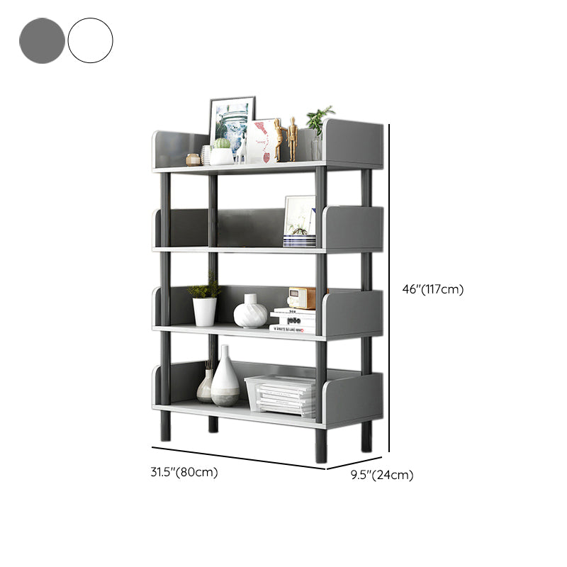 Contemporary Standard Bookshelf Engineered Wood Bookcase with Shelves