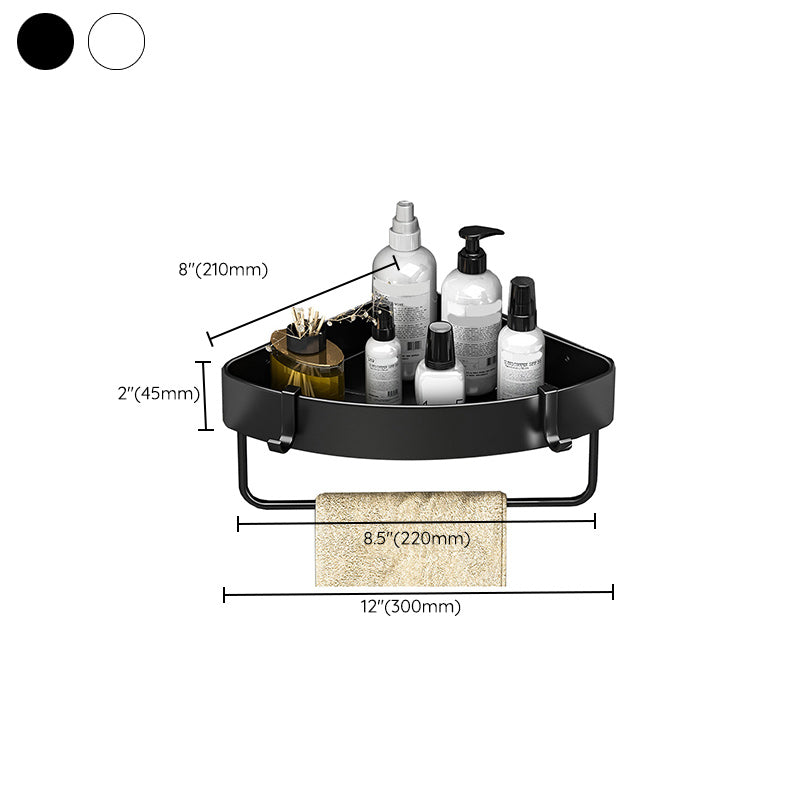 Modern Black and White Metal Bath Hardware Set Bath Shelf Bathroom Hardware Set