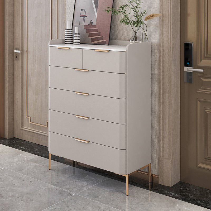 15.6-inch Width Stone Storage Chest Classic Glam Dresser with 4/5 Drawers