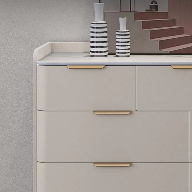 15.6-inch Width Stone Storage Chest Classic Glam Dresser with 4/5 Drawers