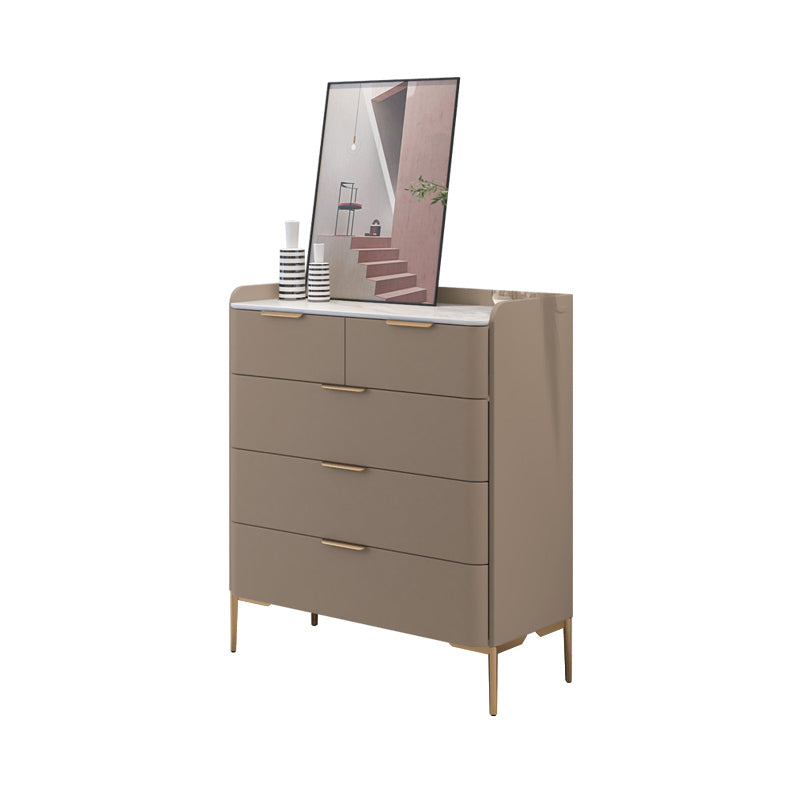 15.6-inch Width Stone Storage Chest Classic Glam Dresser with 4/5 Drawers