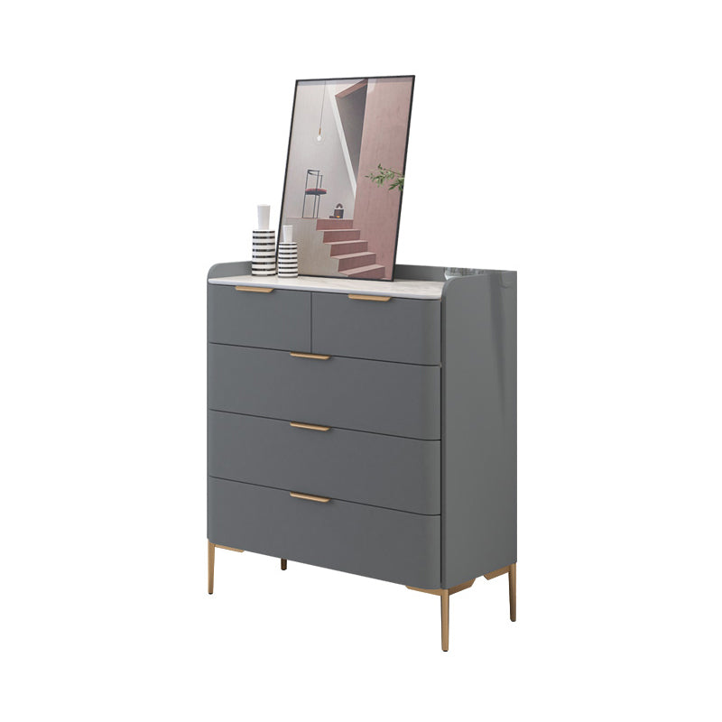 15.6-inch Width Stone Storage Chest Classic Glam Dresser with 4/5 Drawers